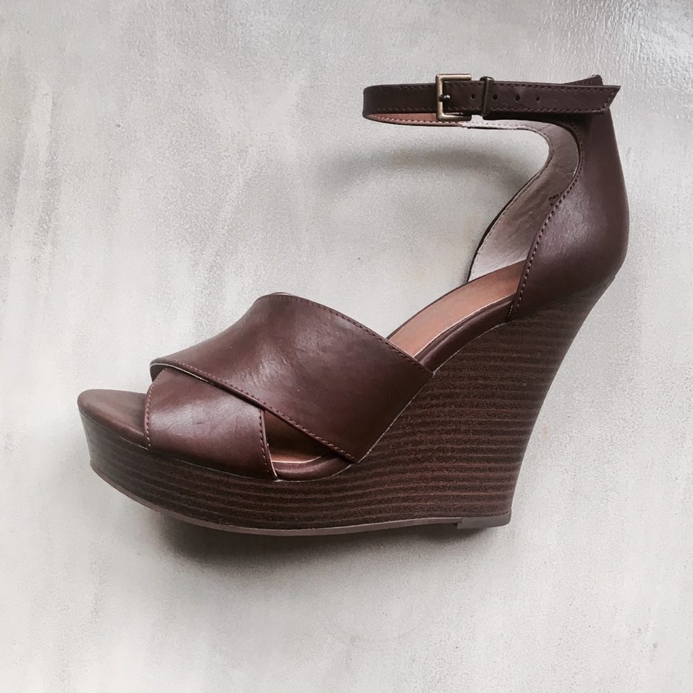New Nordstrom BC Ankle Strap Wedge Sandal